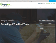 Tablet Screenshot of integrityelectriconline.com